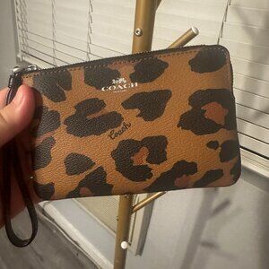 Coach animal print wristlet